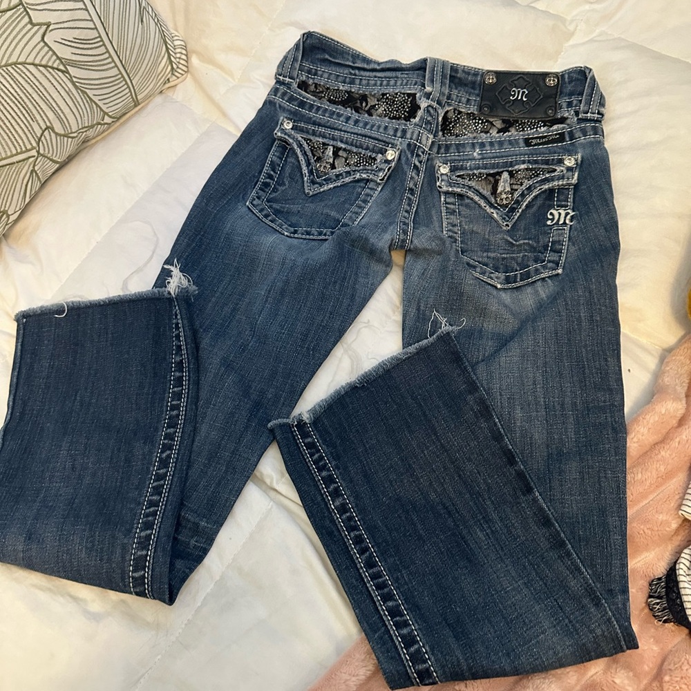 Miss me Women's Blue Jeans size 25 boot - Picture 7 of 7